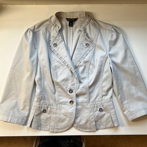 White House Black Market Gray Jacket Size 12